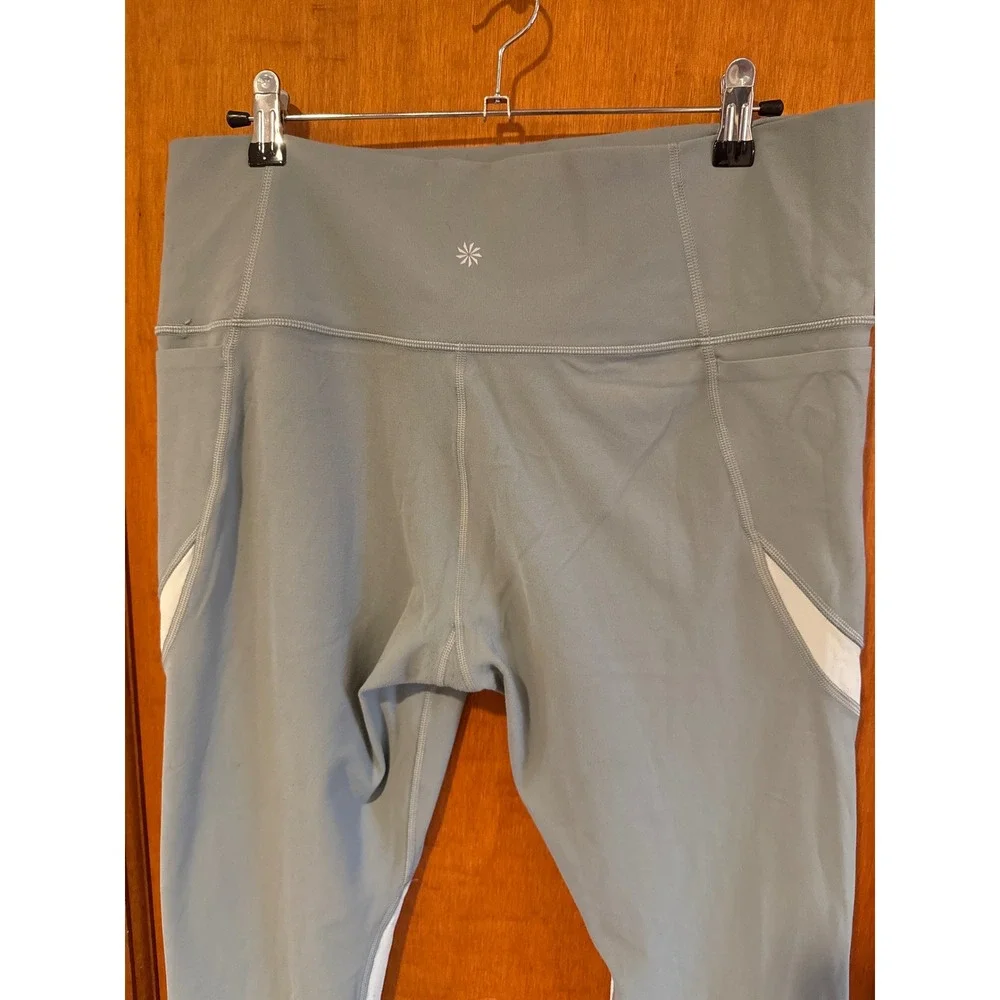 Athleta leggings XL Salutation Stash‎ pocket 7/8 tight green sage - Picture 11 of 11